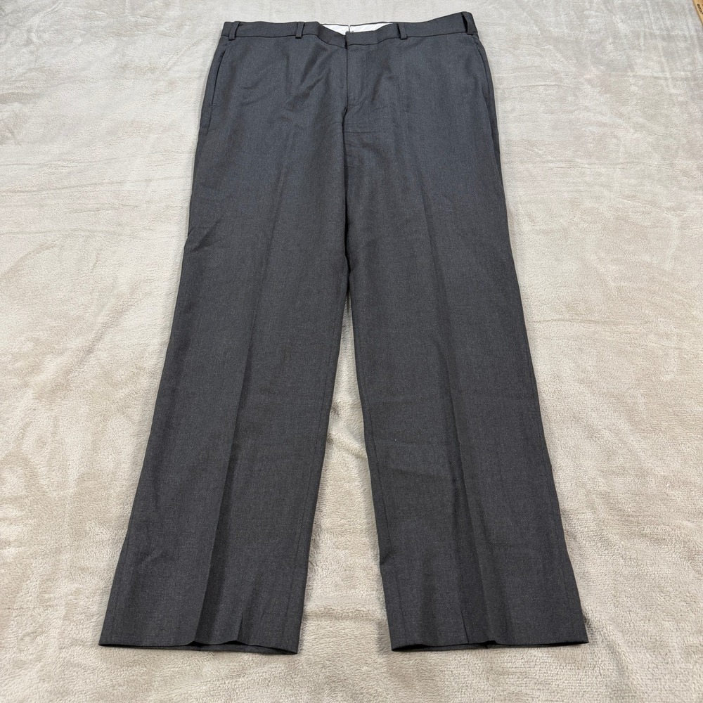 Brooks Brothers 1818 Madison Fit Mens 36x30 Reda Flexo Merino Wool Trousers Gray